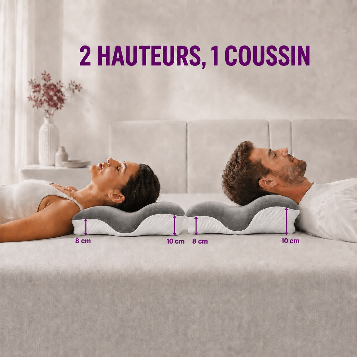 ConfoBed Nuage V2 — Coussin cervical ergonomique