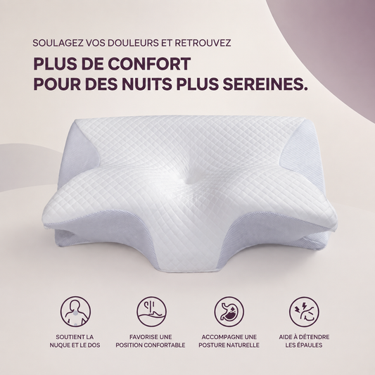 ConfoBed Nuage V1 — Coussin cervical ergonomique